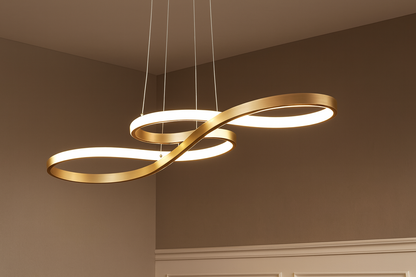 Lampe LED Suspendue/ Suspension Moderne Design Ondulé 75/92cm