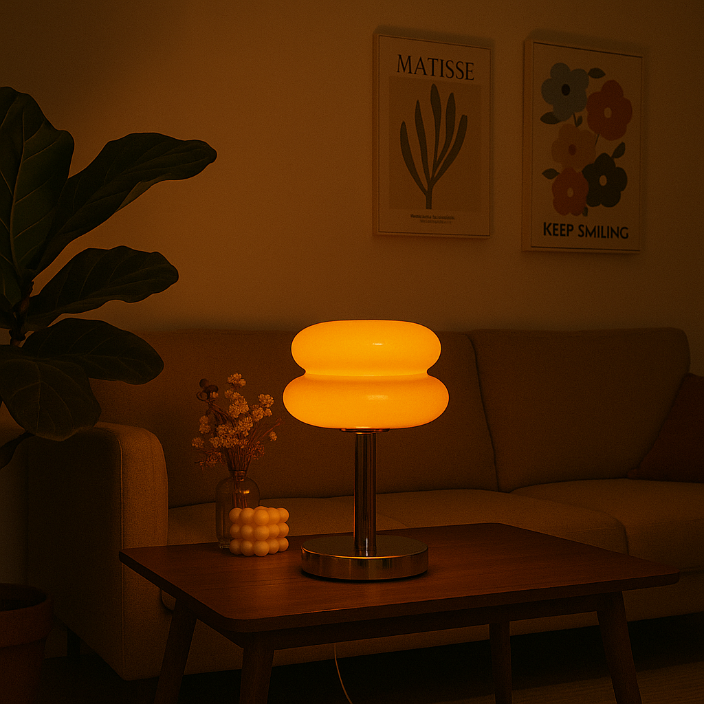 Lampe Macaron en Verre Soufflé