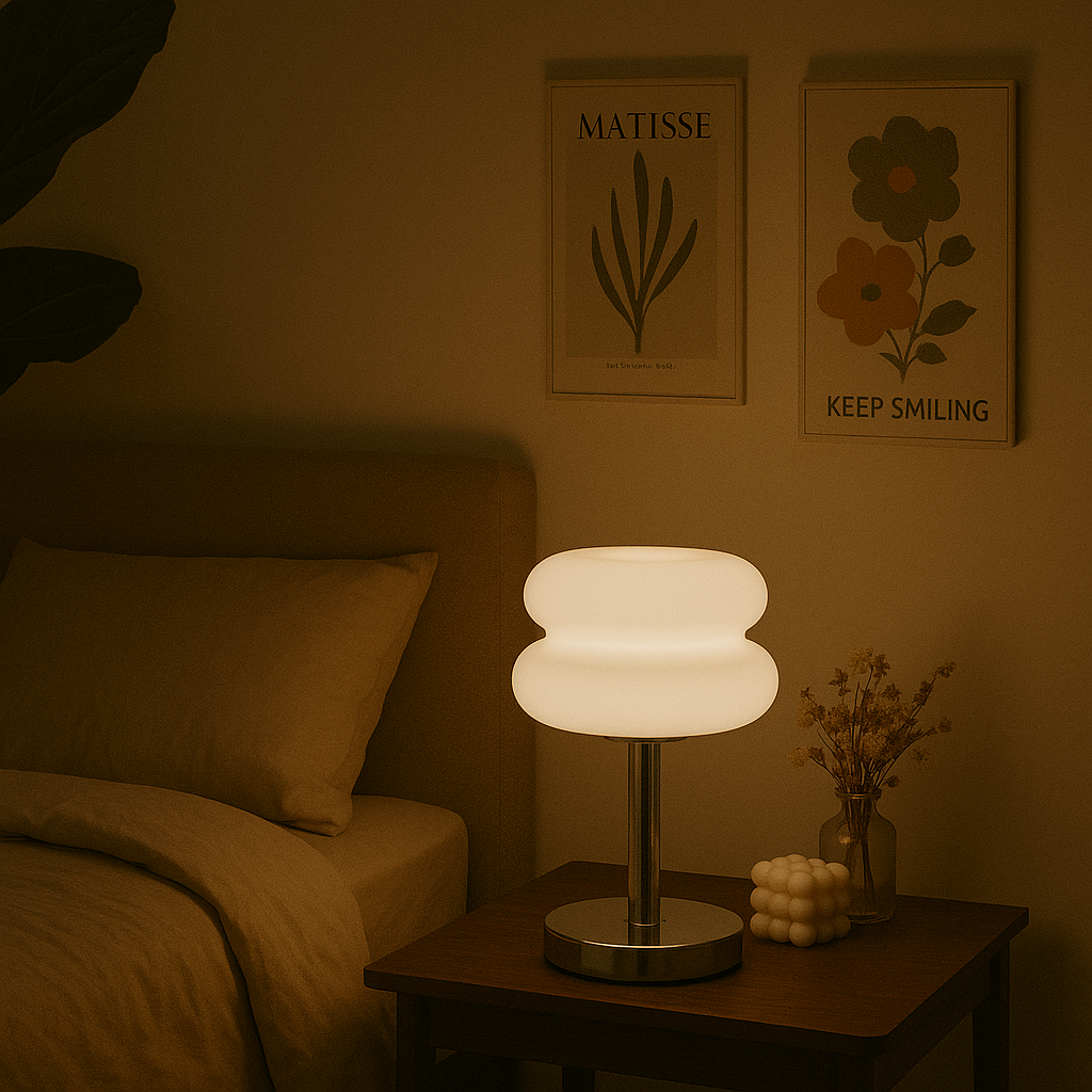 Lampe Macaron en Verre Soufflé