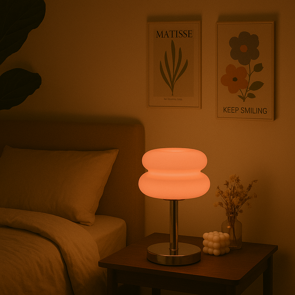 Lampe Macaron en Verre Soufflé