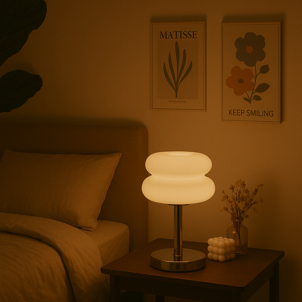 Lampe Macaron en Verre Soufflé