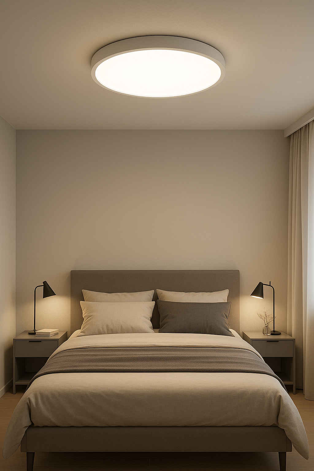 Plafonnier LED Moderne Grain de Bois 30/40 cm