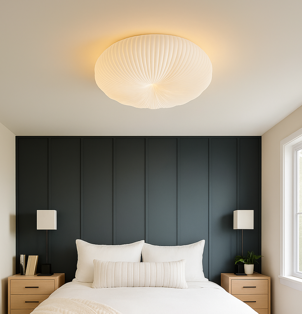 Plafonnier Robby Moderne Crème – Design Doux & Ondulé