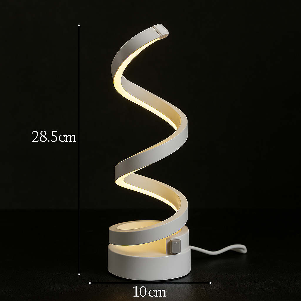 Lampe de chevet / Lampe de Bureau en Forme Spirale