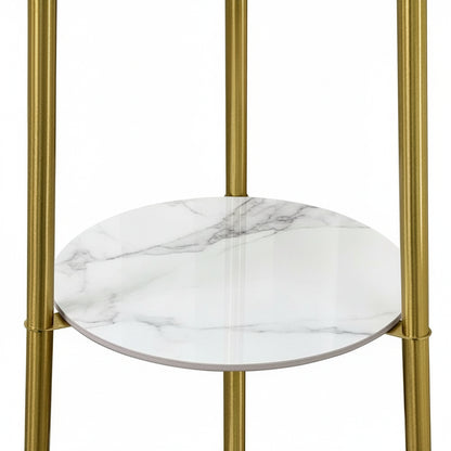 Lampadaire Moderne avec Étagères en Pierre Frittée – 150 cm